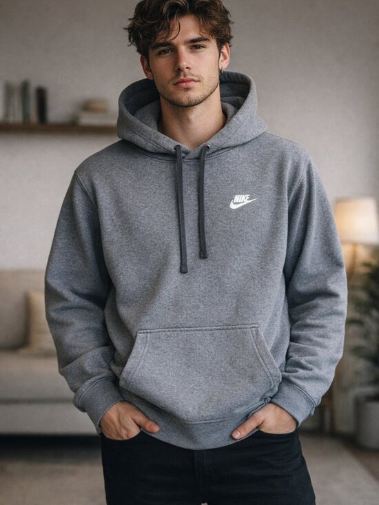 Nike Other - NIke Fleece Men's long sleeve Fleece Active hoodie size M Charcoal gray